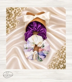 Dárková sada gumiček scrunchie – 2 ks v krabičce